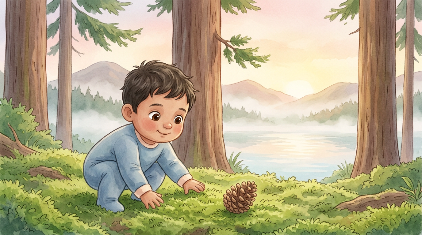 Illustration for The Tall Tree and the Tiny Moss