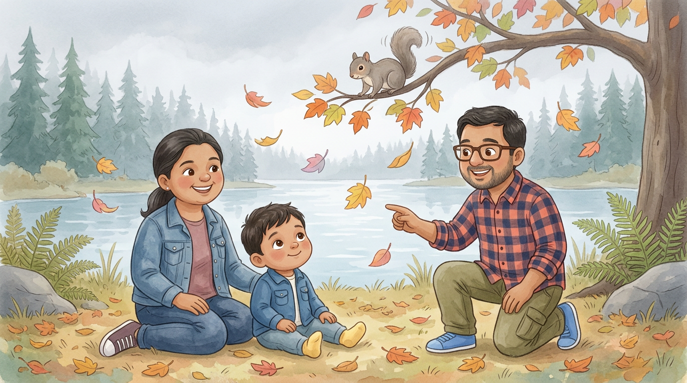 Illustration for The Dancing Leaves and the Twitchy Tail
